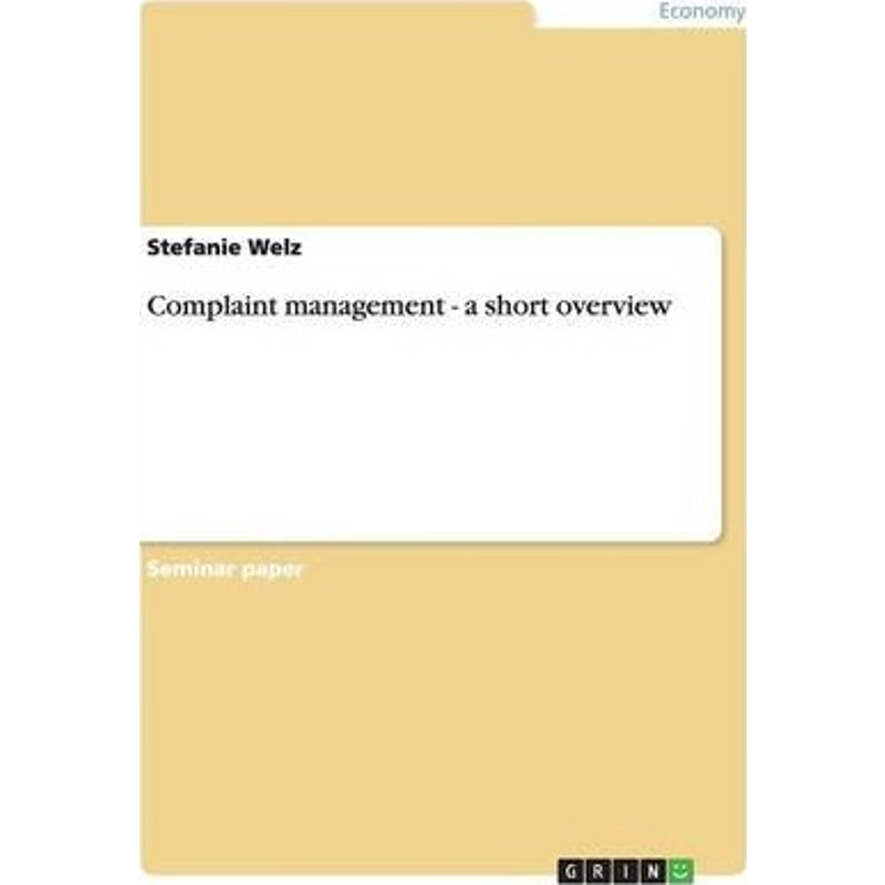 按需印刷Complaint management - a short overview[9783638779968]