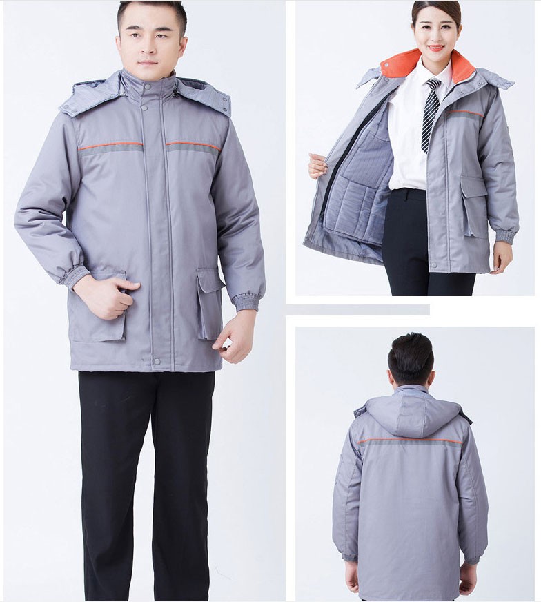 布来仕尼冬季防静电工作服棉衣男可拆卸内胆棉服劳保服防寒服车间工程