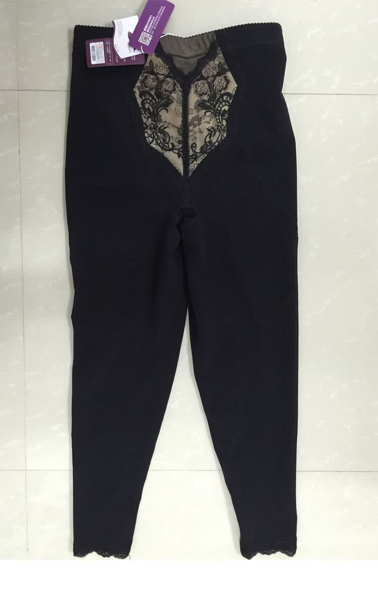 塑身衣拉卡金色能量石文胸塑裤三件套 黑色长款三件套 76【图片 价格