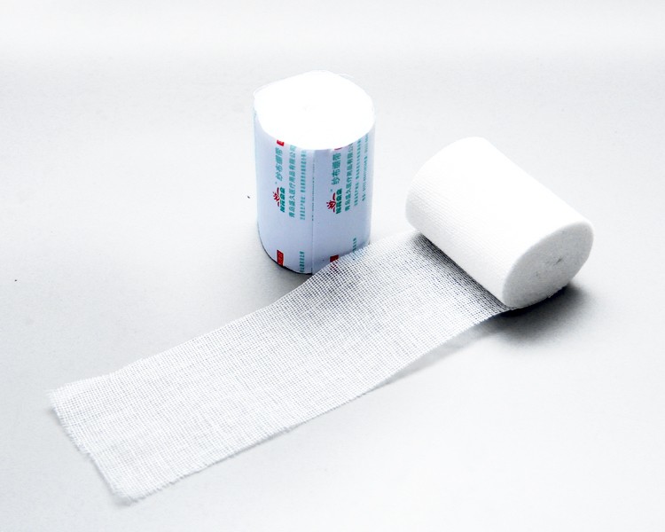 棉花朵朵医用纱布绷带脱脂棉网状纱布卷伤口护理包扎固定纱布绷带纱布