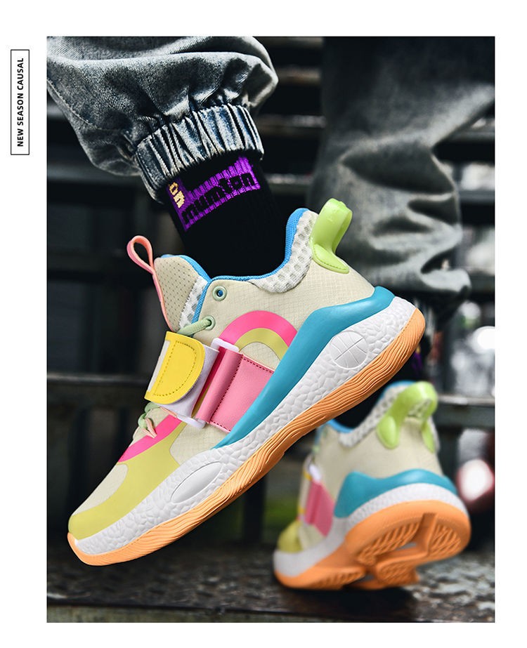 水花三代篮球鞋男女魔术贴汤普森kt水花3代防滑耐磨实战运动战靴5 华