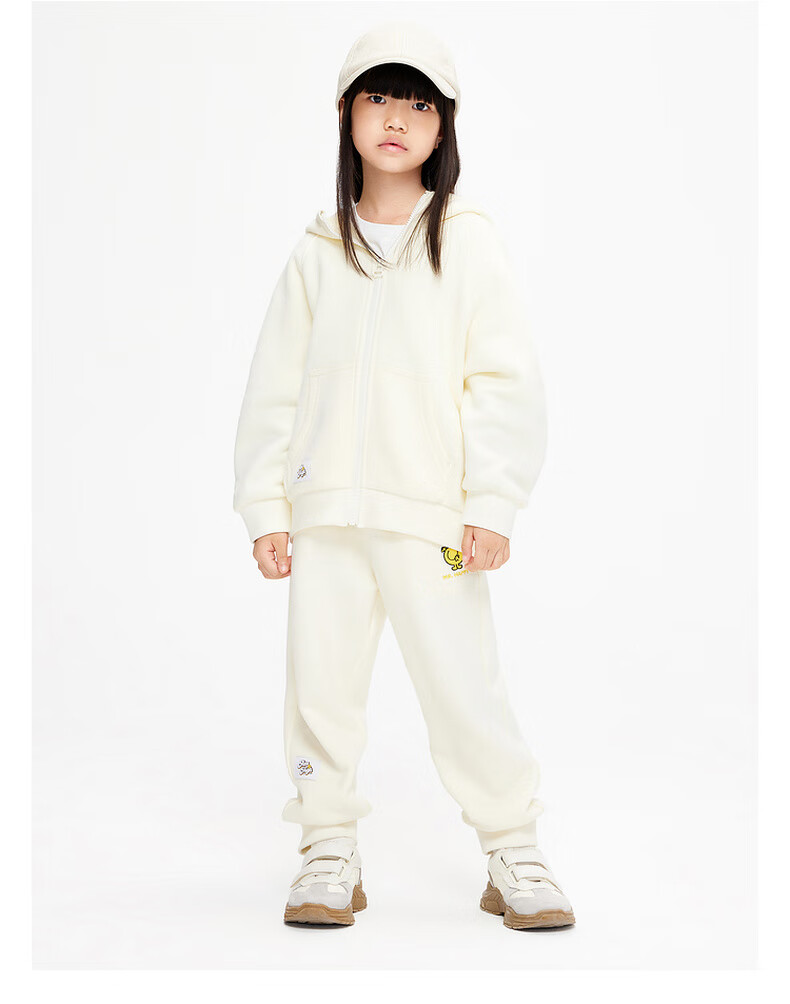 little moco童装22冬装新款男女童薄绒-夹克卫衣外套#kbb4jktt04 奶油