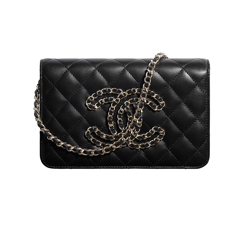 买手代购chanel香奈儿女包walletonchain双clogo链条包斜挎包单肩包ap