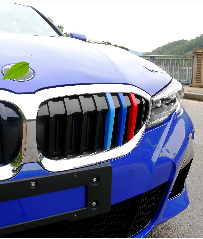 宝马中网三色条宝马中网三色条改装3系5系7系1系135卡扣式装饰条汽车