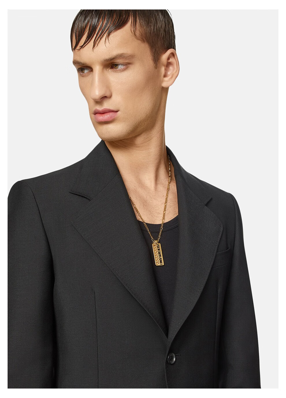 versace 范思哲 男士金色徽标金属项链送男友 dg18558 djmt kvo 金色