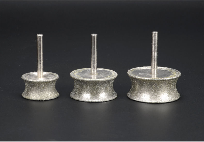 定制凹型打磨坑磨头戒指磨轮圆边手镯翡翠玉石工具冲铊修边金刚石砂轮