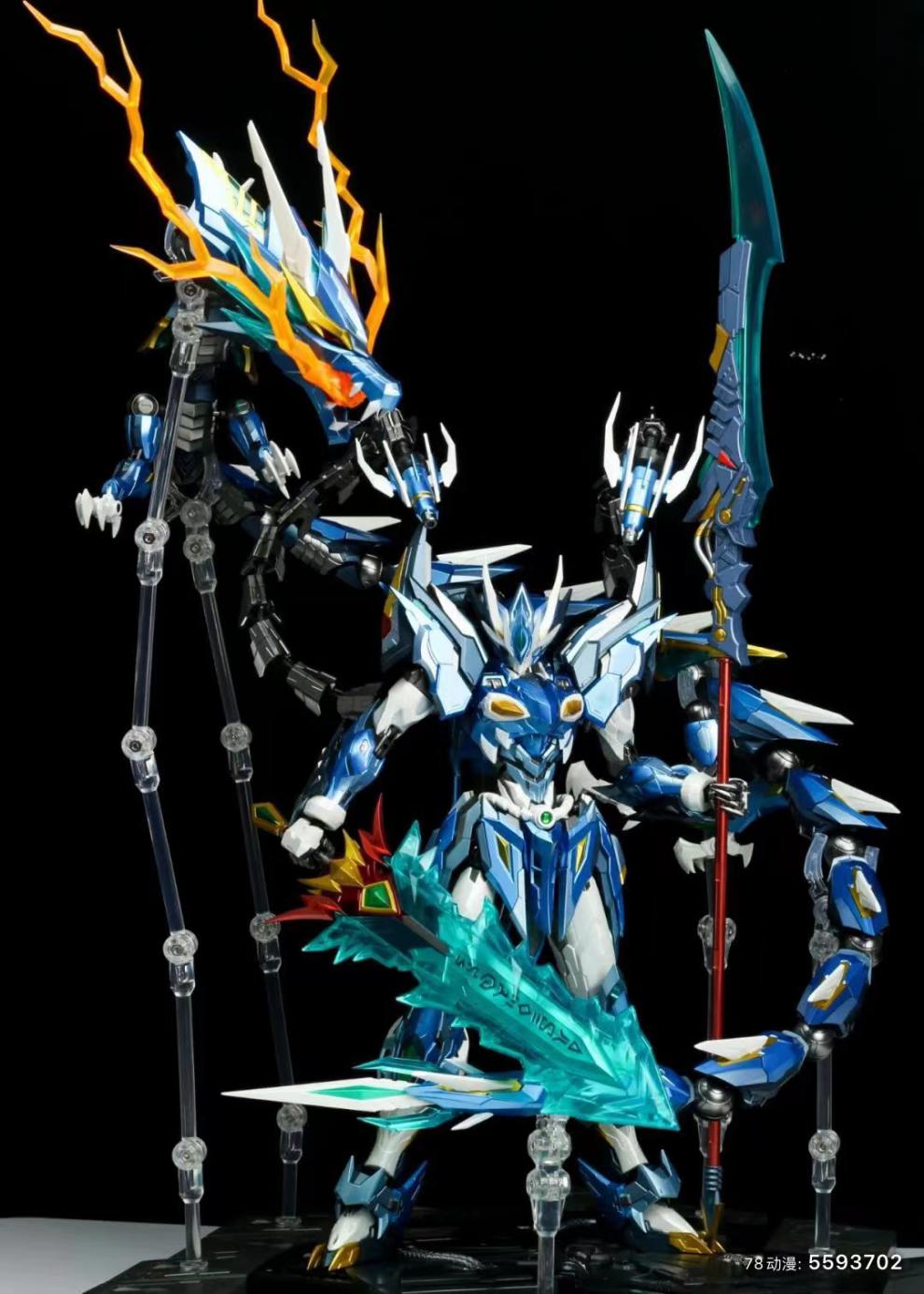 2022新款万代魔动核机甲三国猛将盲盒系列高达mg吕布敖丙干将红异端