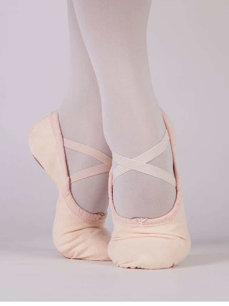 舞鞋舞蹈鞋女软底猫爪鞋成人收腰练功鞋男孩儿童中国舞芭蕾舞鞋黑色22