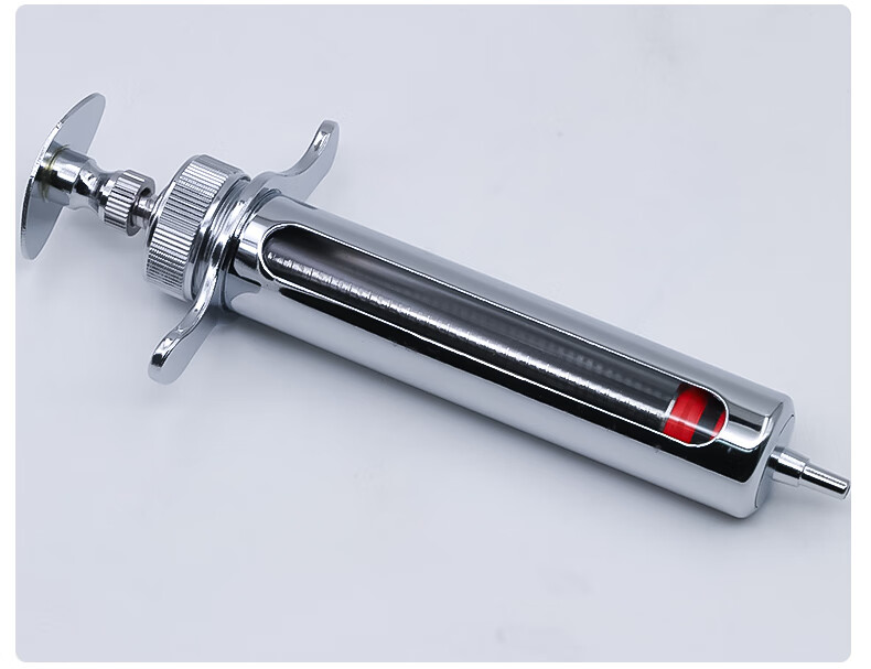 桑荷精品兽用金属注射器不锈钢猪用疫苗注射器牛羊注射大容量针筒针管