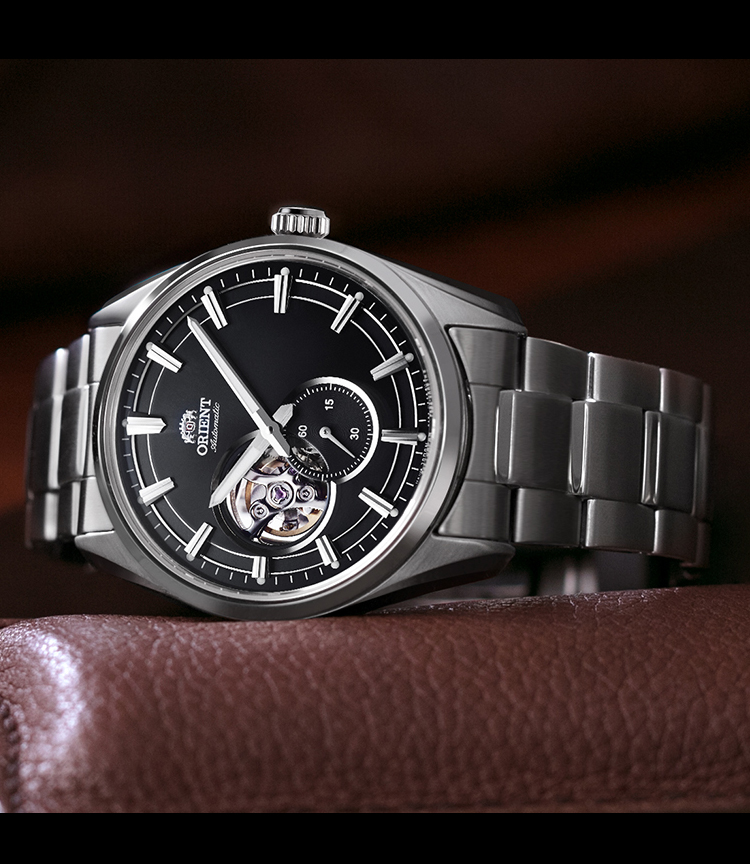 东方双狮(orient)手表 防水镂空大表盘全自动机械腕表 时尚大气钢带