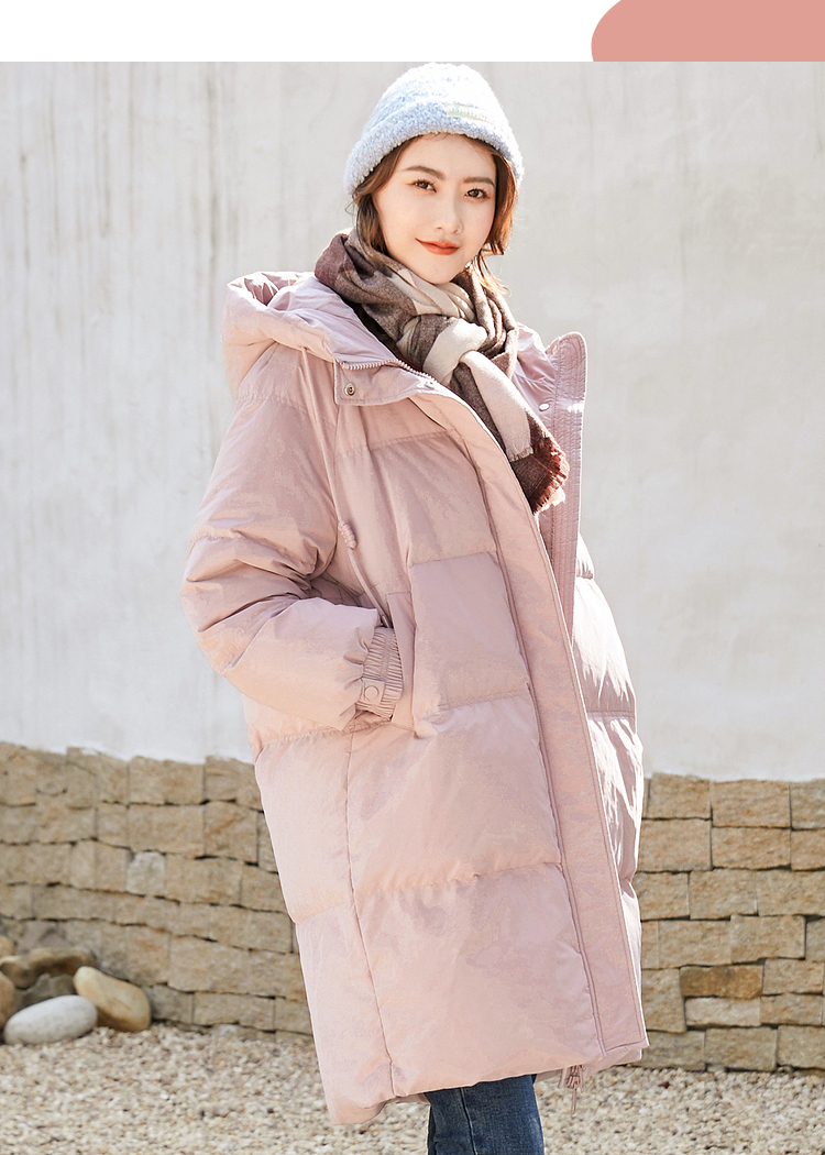 三福2021冬季女少女百搭抽绳设计羽绒服时尚上衣女804530黑色17092al