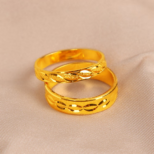 【珍杰珠宝】指 男款 女款 黄金对戒 情侣戒指生老凤凰 男士一款9号