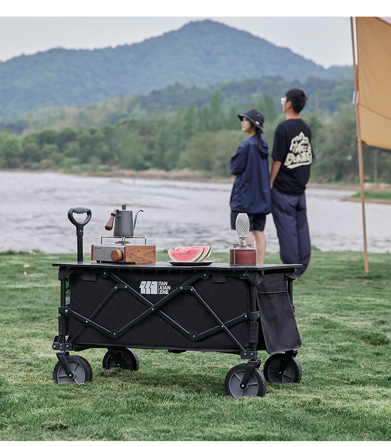 探险者露营车露营推车可折叠户外野餐营地手推车野外拉车桌板便携野营