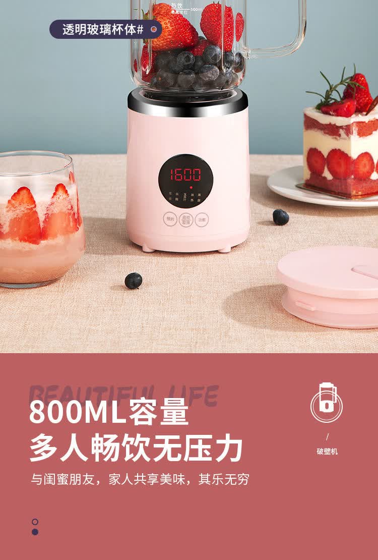 德国迷你破壁豆浆机多功能打浆机小型一人无渣家用全自动免煮静音nais