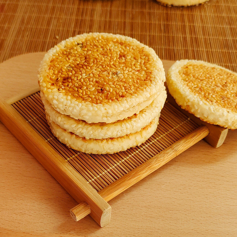 湖北崇阳特产芝麻饼老式麻饼中秋月饼传统糕点礼休闲零食小吃 老式