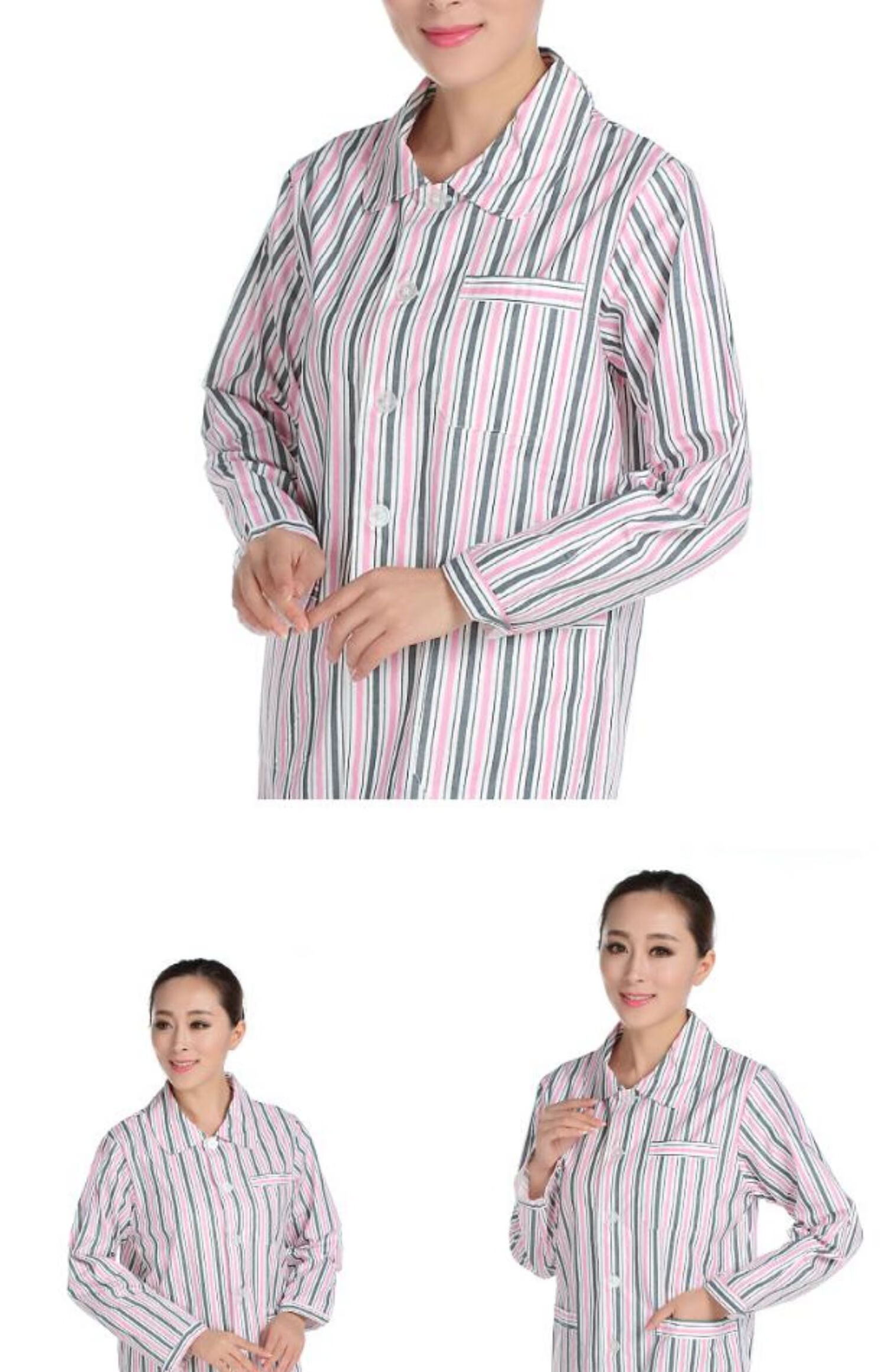 精神病院病服纯棉医院患者服子病人护理服易穿脱住院部患者分体套女款