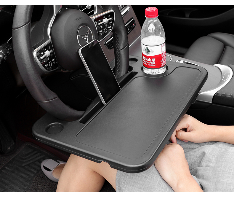弭黎汽车方向小桌板车内吃饭小桌子后排车上餐桌车载笔记本架电脑桌