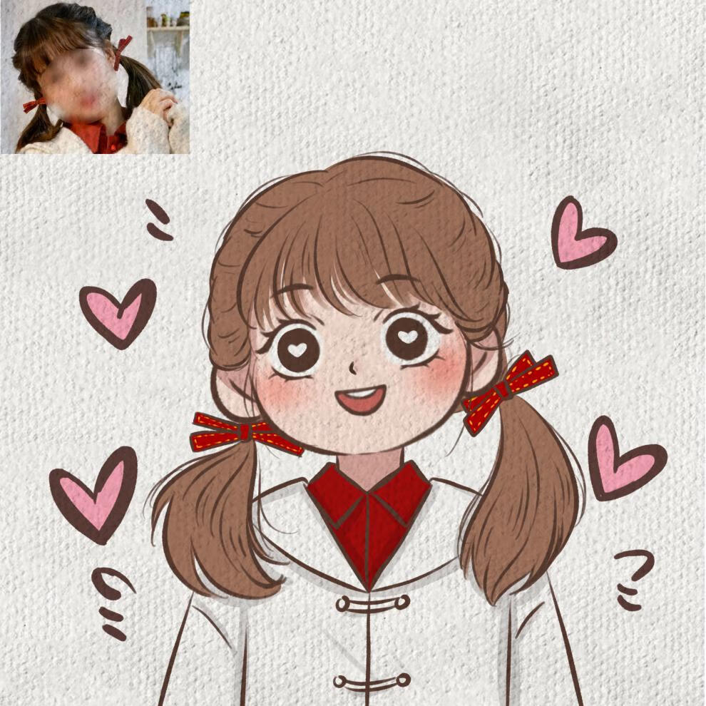 q版手绘头像画卡通真人照片动漫人像漫画头像定制情侣画像约稿 q版