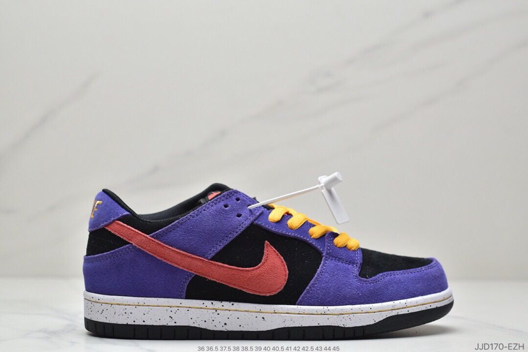 sb dunk黑色莓果滑板鞋蝎子莱莱头层麂皮男女情侣鞋 黑色莓果 蝎子