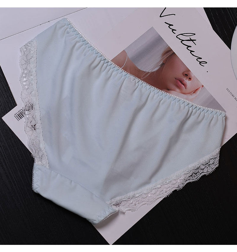 12条日系甜美蕾丝内裤女冰丝女生韩版女内裤女士低腰式短裤学生二条装