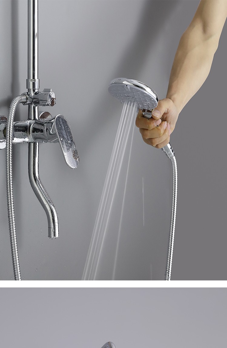 淋浴花洒套装银色卫浴暗装银色家用全铜龙头浴室淋雨喷头厕所洗澡银色