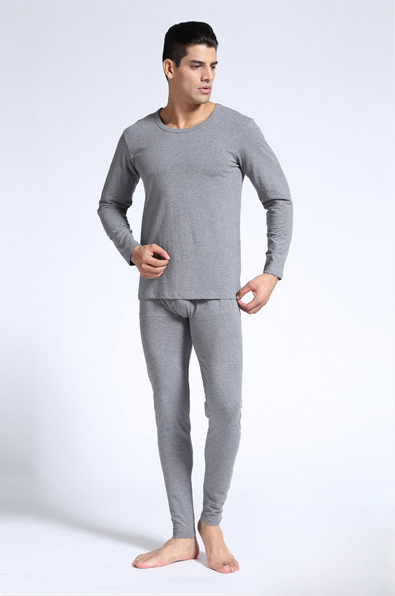 男装纯棉毛衫秋衣棉毛裤115打底秋裤120cm逅枫装深灰色裤长115厘米