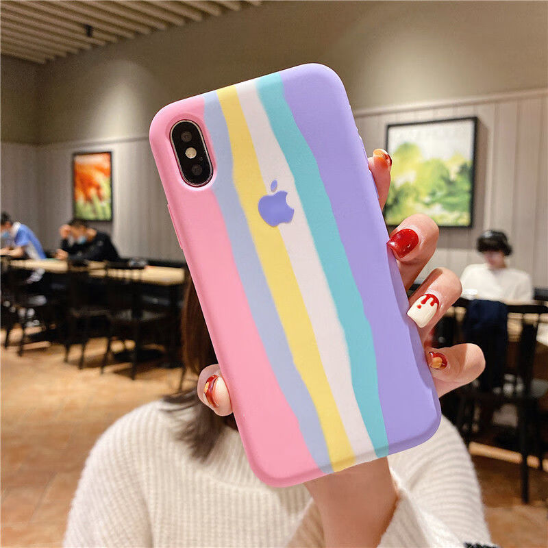 超火彩虹12pro苹果11手机壳iphone11promax液态硅胶xxsxr个性se彩虹