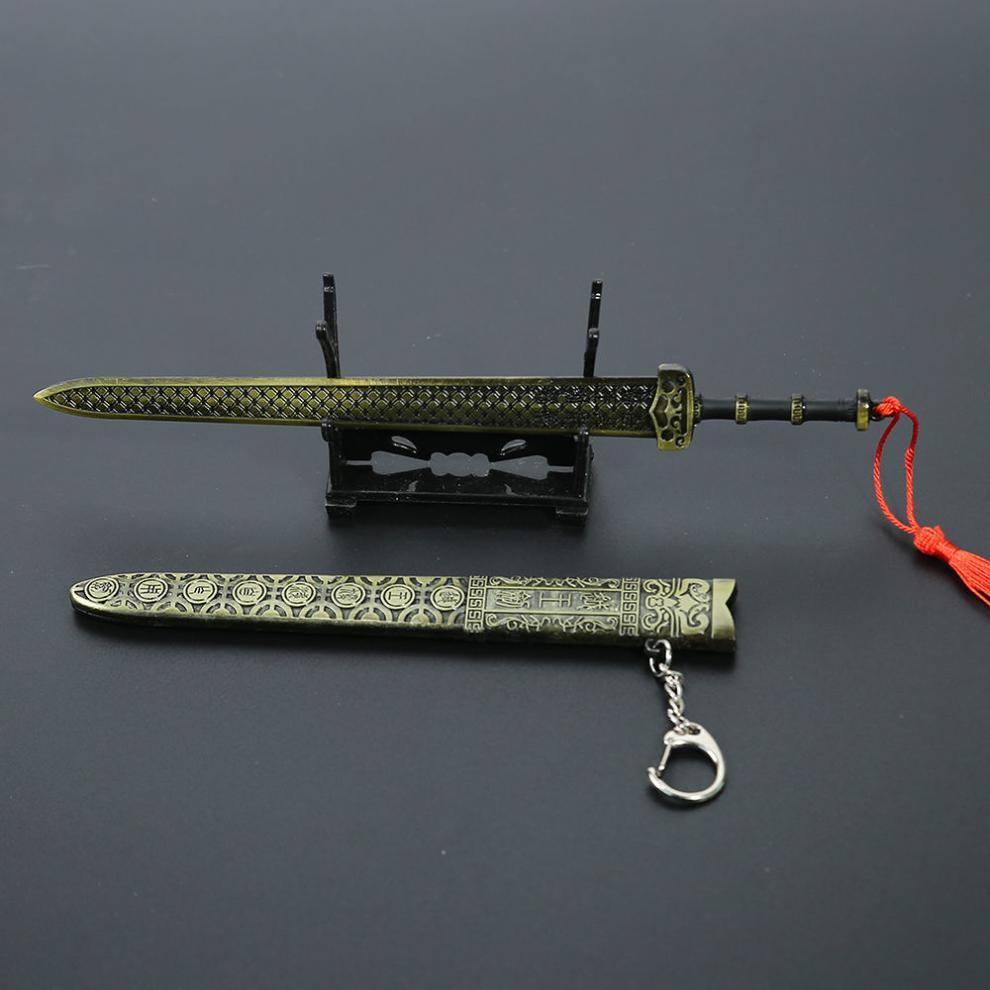 越王勾践青铜剑中国古代十大名剑模型真品金属仿古带鞘玩具摆件 21cm