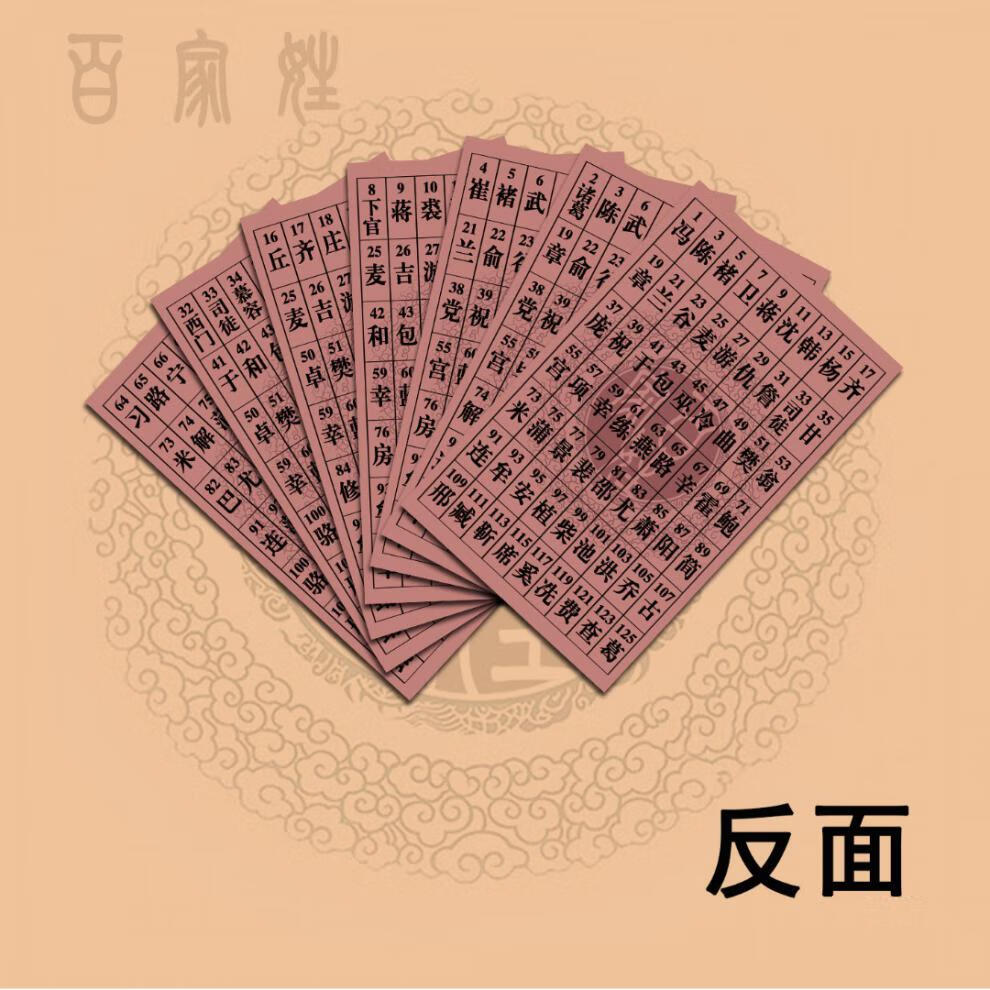 林中鸟姓氏百家姓魔术扑克卡片道具牌姓氏卡儿童小学生子猜年龄姓氏