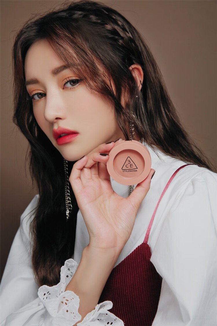 韩国正品直邮stylenanda3ce官方单色腮红吃土南瓜脏橘裸粉新品多用