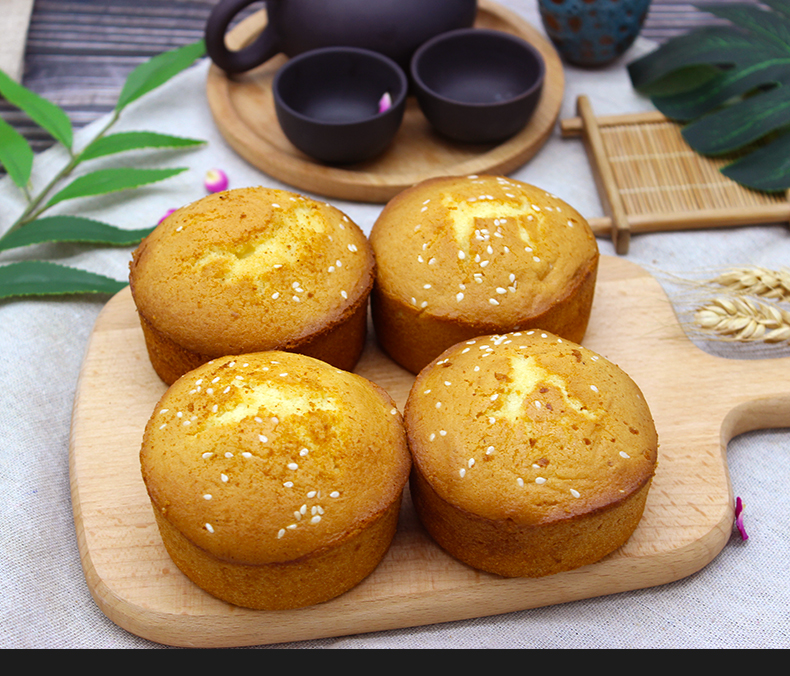 酥皮老蛋糕传统老式怀旧手工糕点无水鸡蛋糕早餐食品槽子糕500g 酥皮