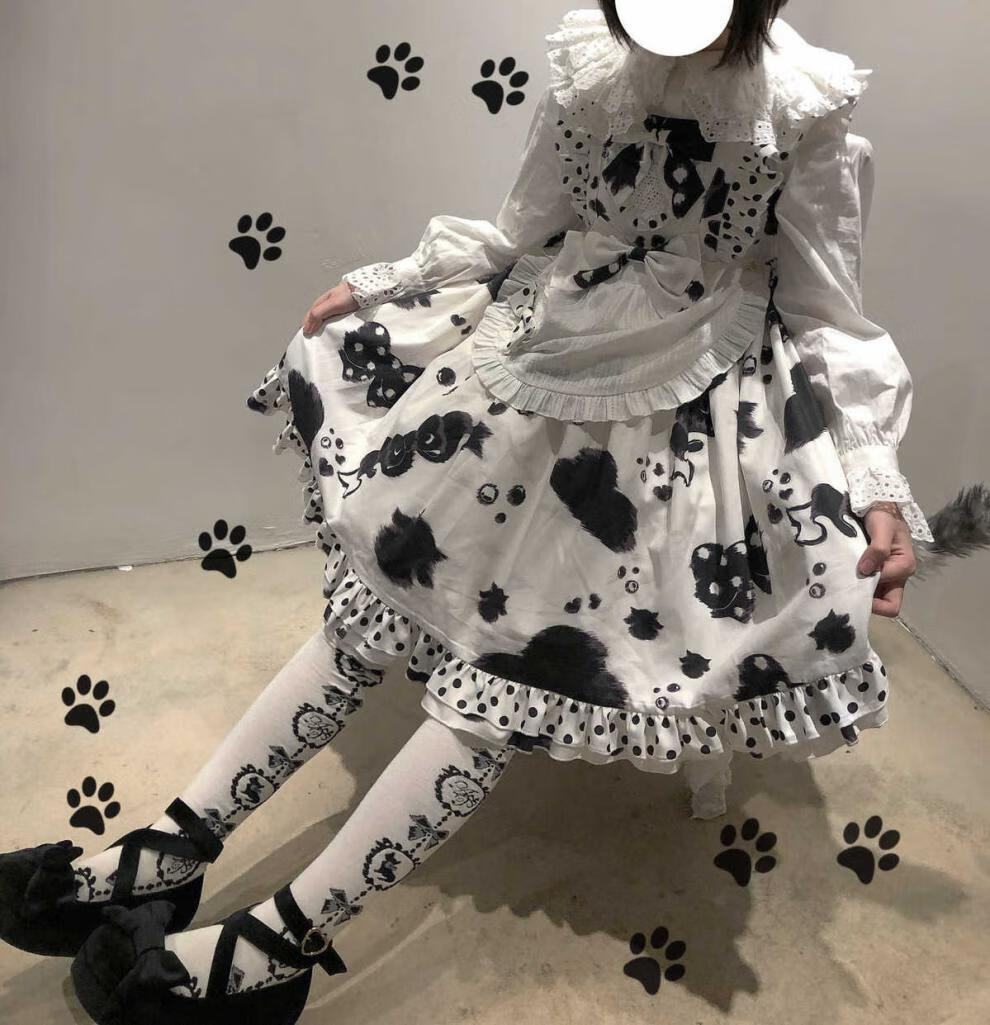 纪堡驰小奶糕洛丽塔裙子lolita小奶牛 甜甜牛乳jsk吊带裙连衣裙 jsk