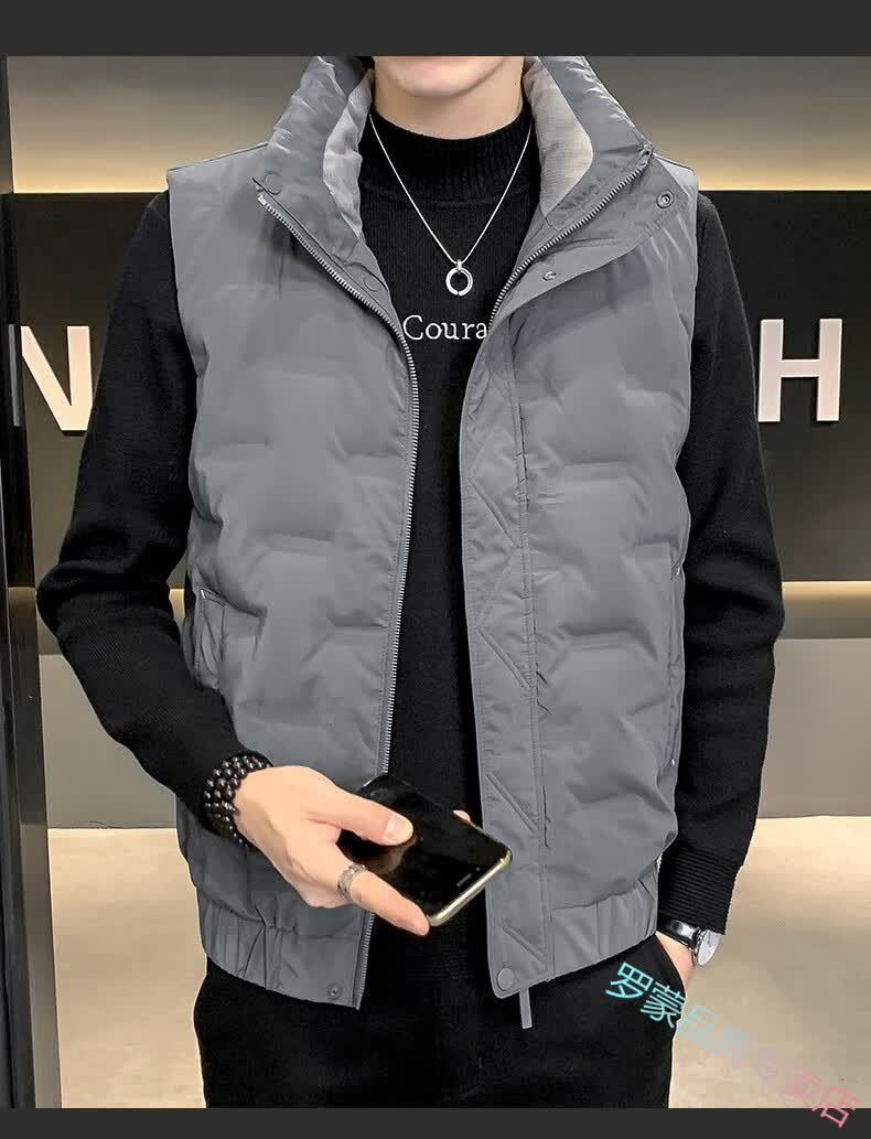 罗蒙romon高端品牌羽绒马甲羽绒马甲男士冬季潮流休闲帅气坎肩保暖