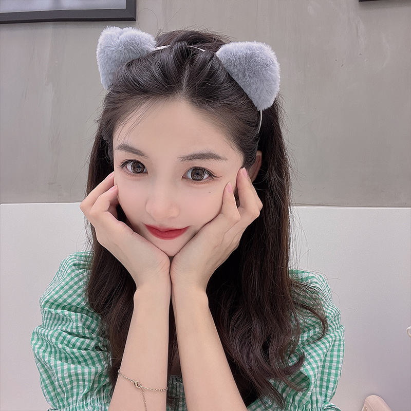 【京品优选】特价 可爱猫耳朵发箍女洗脸毛绒绒发卡简约超萌少女心
