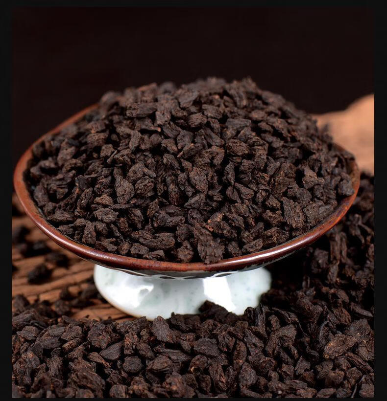 云南碎银子糯香茶化石普洱茶熟茶500g2提4大罐糯米香茶化石立省8元