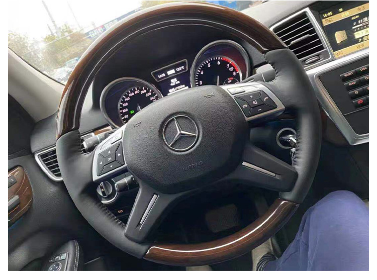 适用于奔驰桃木方向盘改装r350 r320 gl400 ml350 ml300 e260l e300