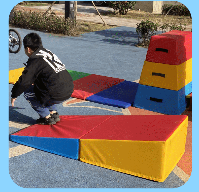 飞猫客 儿童体适能软体斜坡海绵体育玩具折叠滑梯感统三角垫体操前体