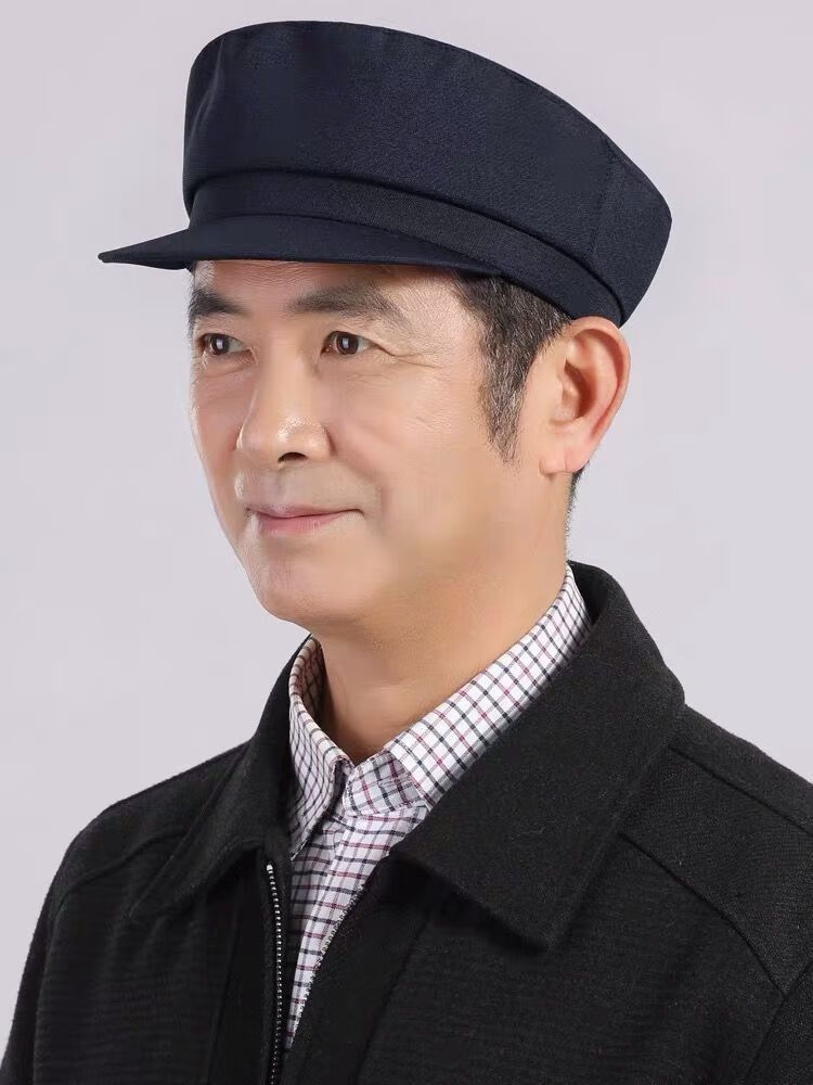 趣仕达新品老式中山帽中老年本山同款平顶帽爷爷爸爸春秋季老人鸭舌帽