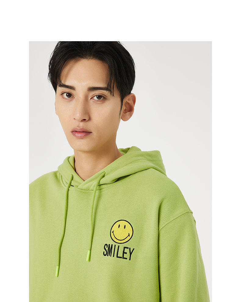 smiley笑脸卫衣2022秋季新款上衣男女连帽百搭情侣潮牌刺绣套头衫