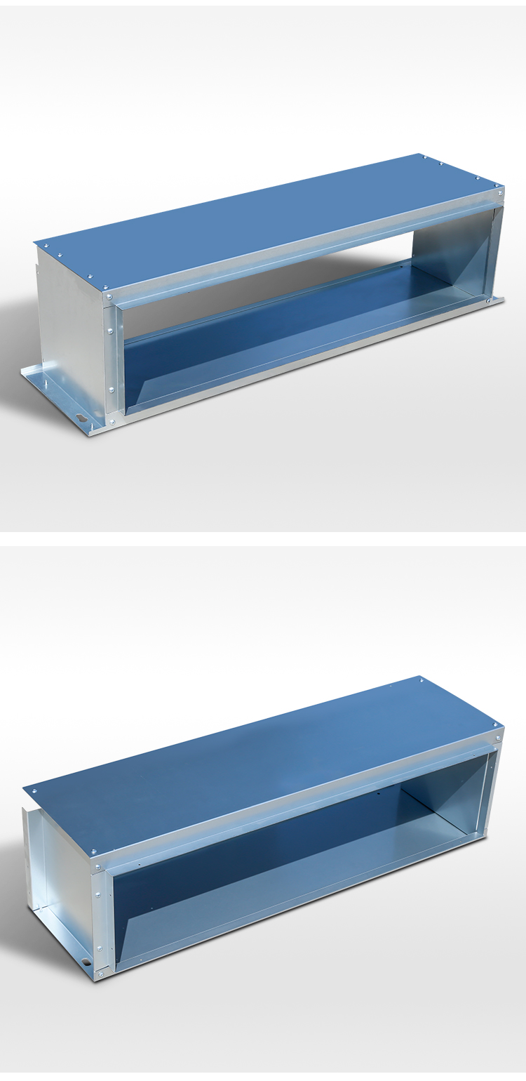 铭博风机盘管回风箱下出风弯头90度改风向镀锌钢板风道射流风口 34