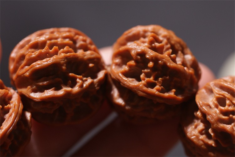 珠缘景翠粗筋宽边小核桃手串磨盘桩野生小秋子太行山龙骨官帽精品22mm