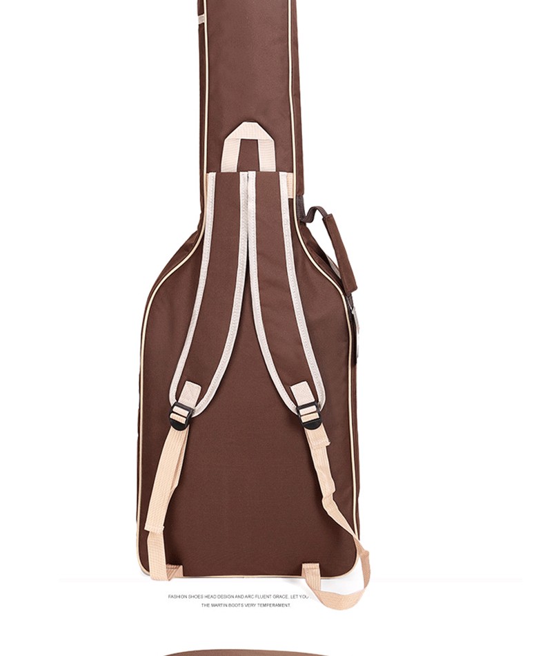 电吉他包电贝司贝斯袋加厚牛津布海绵乐器琴套黑双肩背包电吉他包咖啡