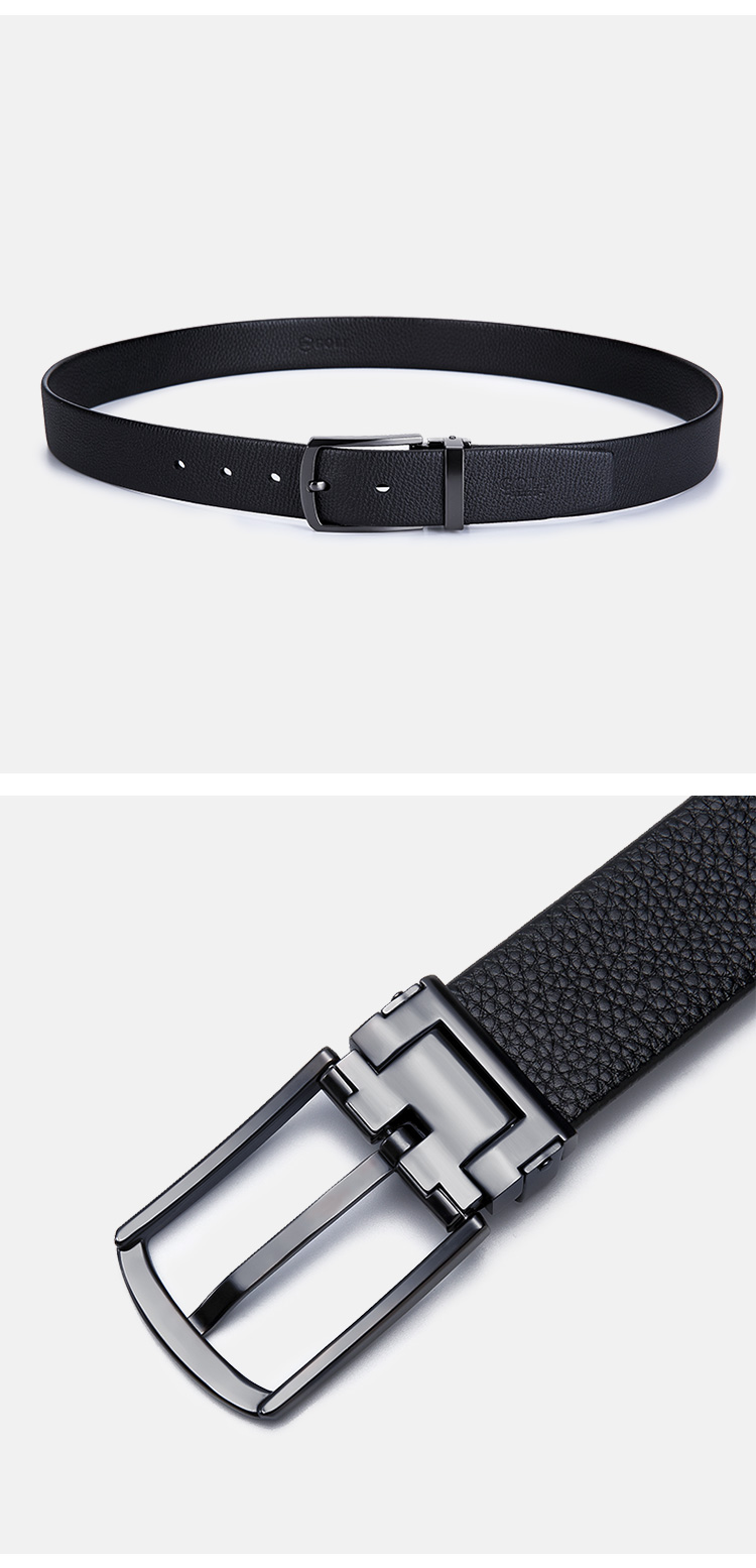 高尔夫golf头层牛皮皮带男复古无逢带针扣男士皮带精品腰带礼盒p8bv