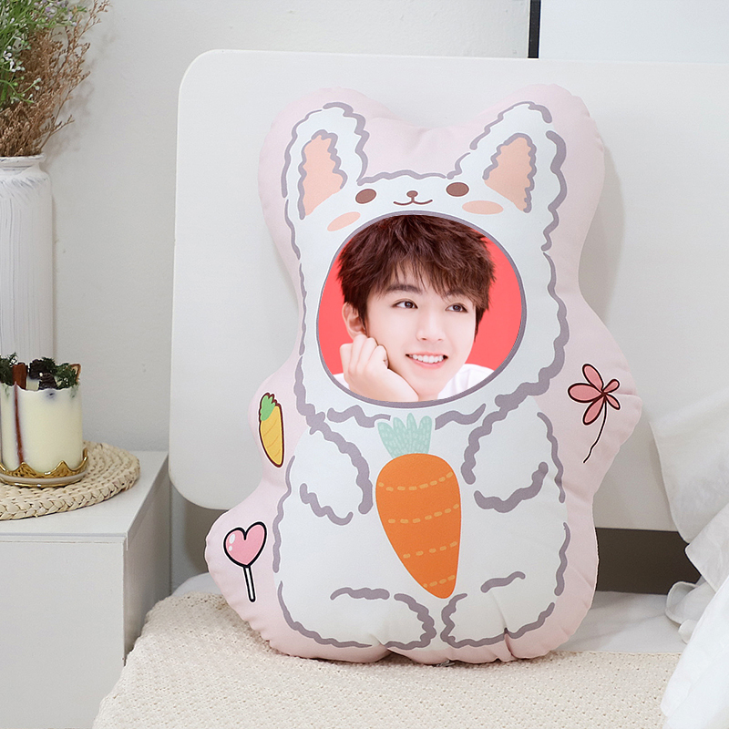 【现货闪发】王俊凯玩偶公仔 人脸头像照片毛绒tfboys人形抱枕睡觉diy