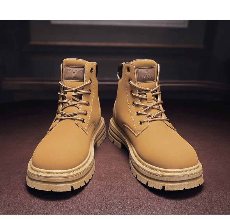 传奇【特价捡漏】保罗马丁靴男款秋季高帮英伦风复古沙漠大黄靴子男士