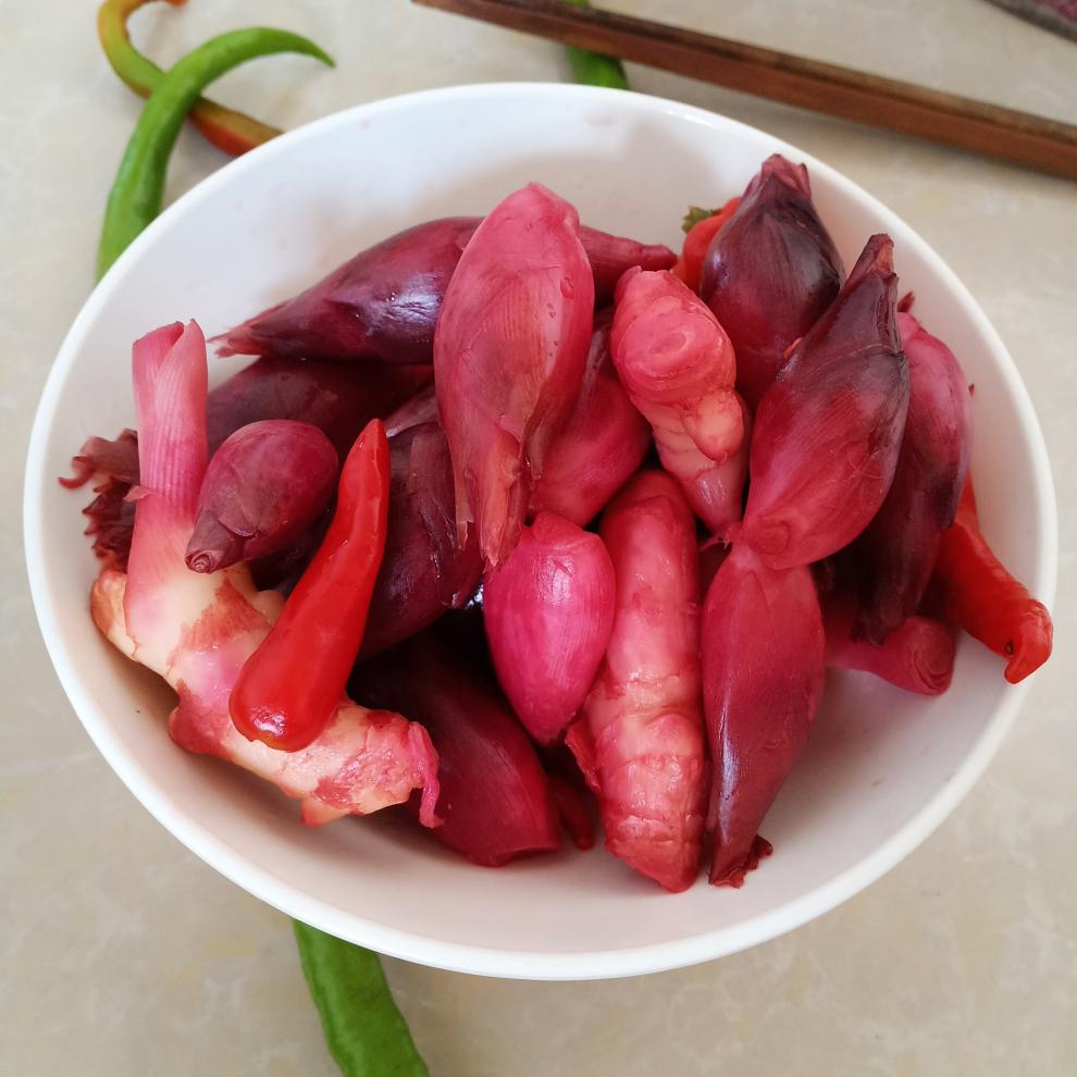 洋火姜 湖北恩施洋荷姜腌制下饭菜洋合洋火姜阳何新鲜泡酸阳荷姜 500g