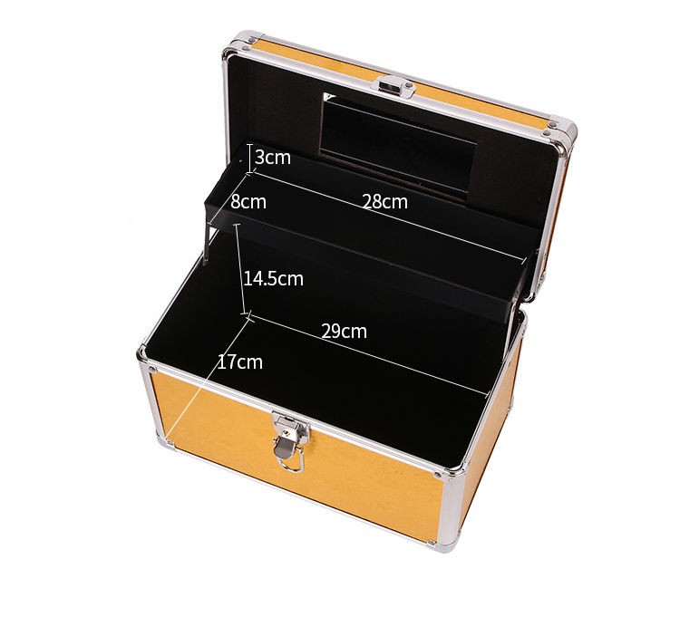 实用多功能足疗技师手提箱收纳箱铝合金箱化妆箱美甲纹绣工具箱足浴