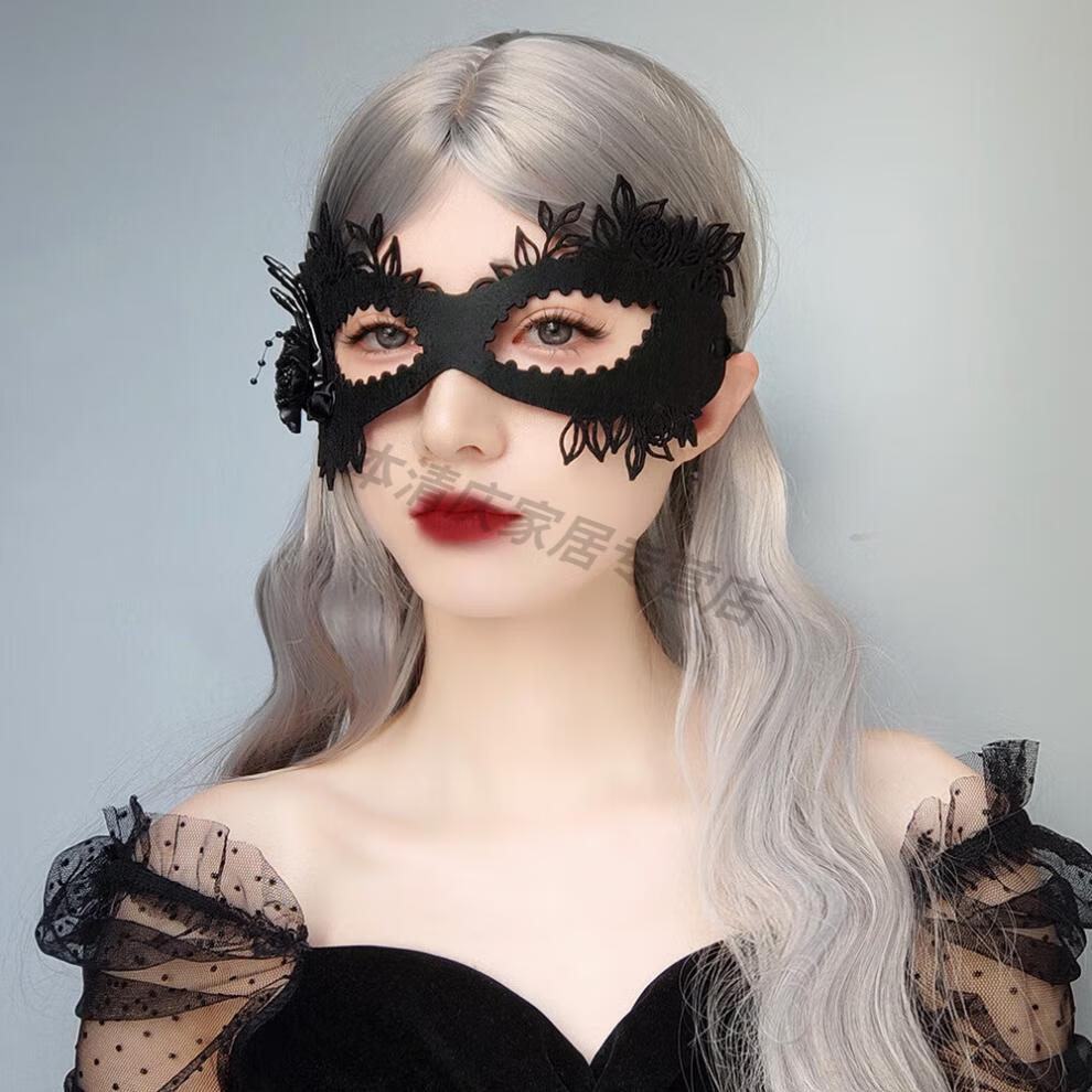 舞会性感面具 万圣诞节唯美毛毡面具生日派对性感女神时尚单品化妆