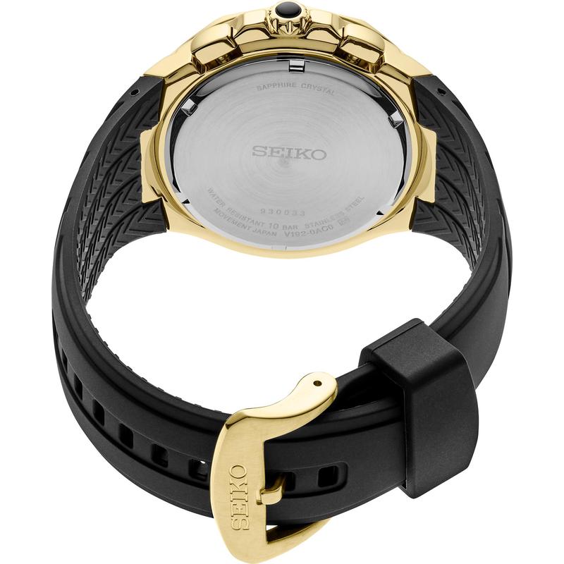 seiko精工男表coutura系列太阳能计时码表三眼黑盘皮带男士手表ssc810