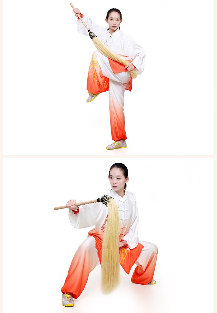 真马尾太极拂尘佛尘浮尘道教扶尘太监甩子桃木枣木戏剧用品 2两纯马尾